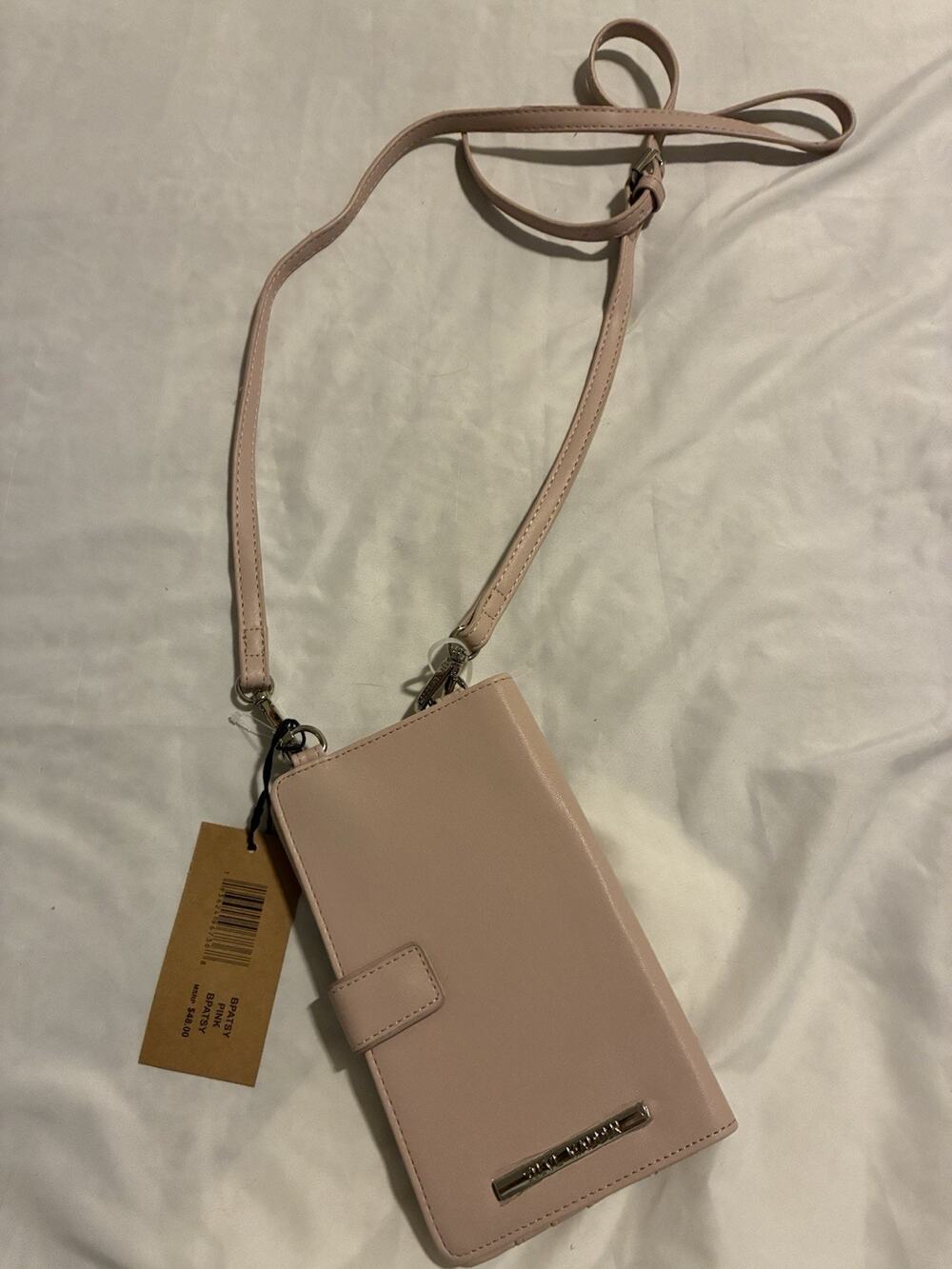 Steve Madden Pink Faux Leather Crossbody Wallet Phone Case Purse Wristlet NWT